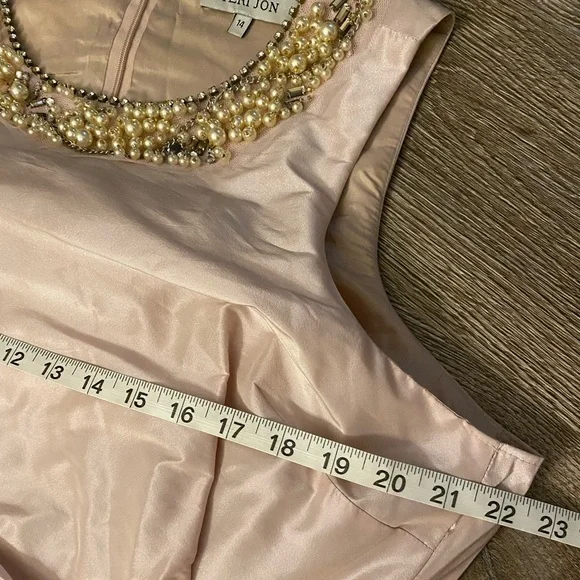 Terry Jon Sleeveless Side Drape Ruffle Gown - Picture 9 of 15